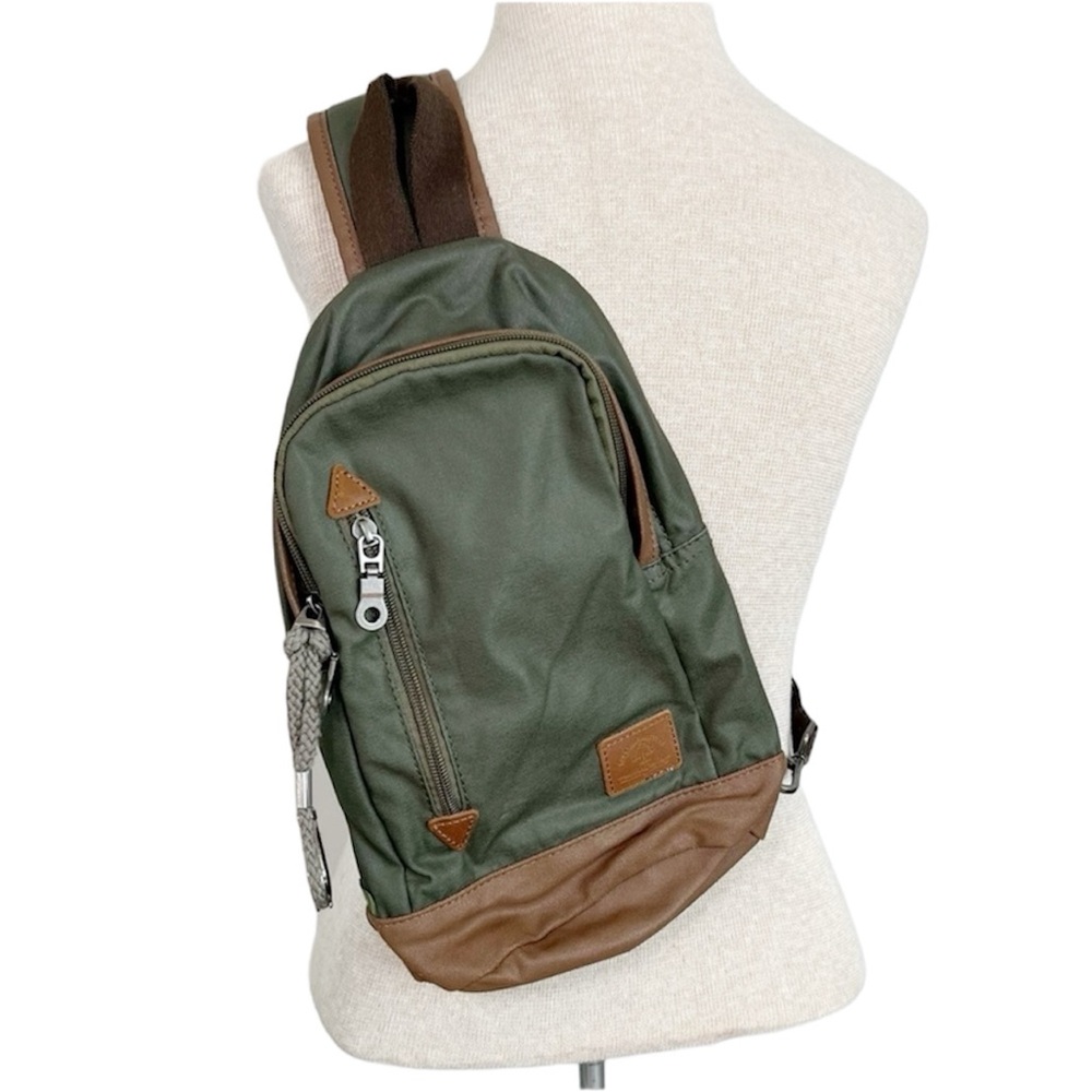 TSD The Same Direction Gorpcore Outdoors Urban Green and Brown Sling Bag